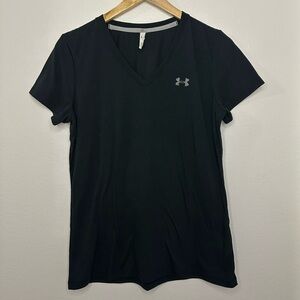 Under Armour Threadborne Heat Gear Women’s Short Sleeve T-Shirt Black Sz M